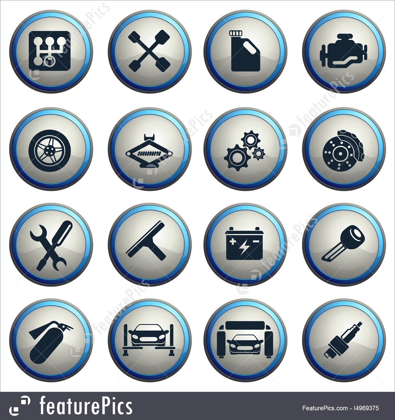 1300x1382 Illustration Of Auto Service Icons