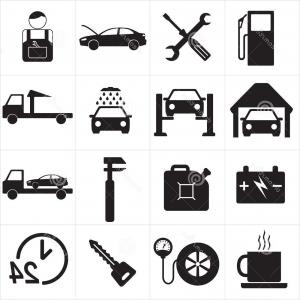 300x300 Stock Illustration Car Service Icon Set Vector Illustration Auto