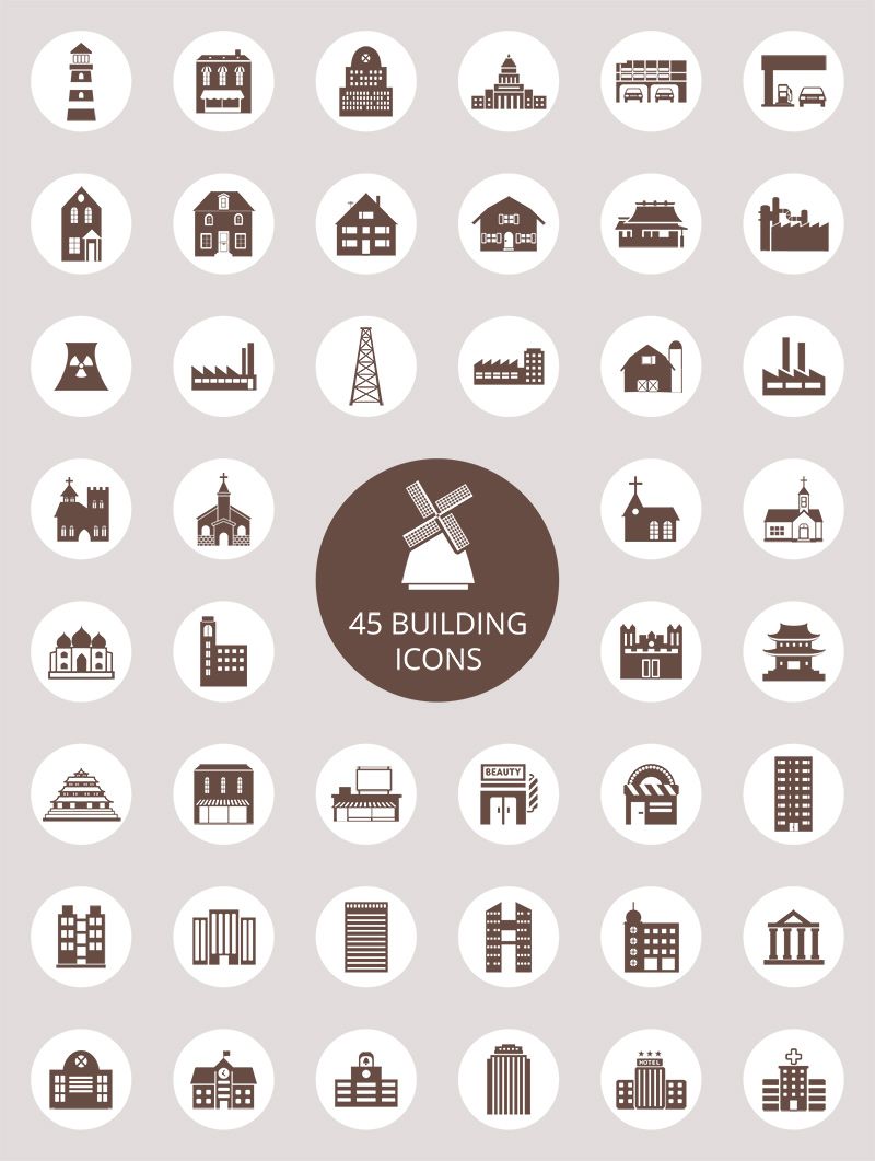 800x1061 Free Download Building Icons Set Logo Building Icon, Icon