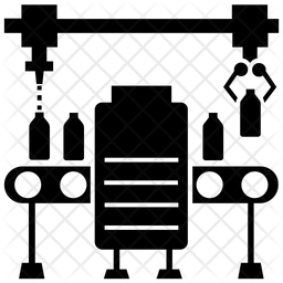 256x256 Automatic Machine Icon Of Glyph Style