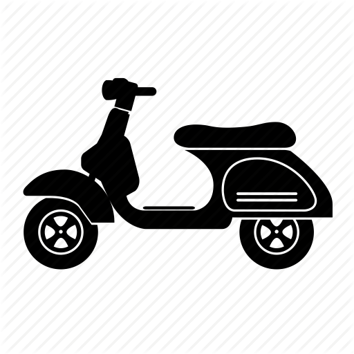 512x512 Automotive, Bike, Motor Scooter, Scooter, Transport, Vespa Icon