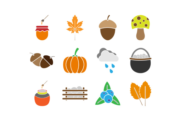 580x387 Autumn Icon Set Graphic
