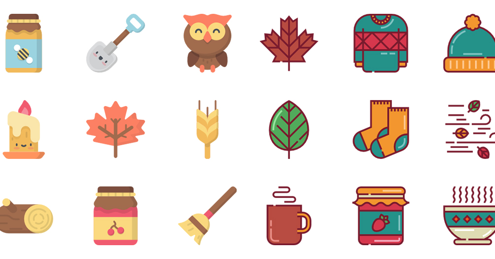 1004x525 Here's A Selection Of The Best Autumn Vector Icons From Flaticon