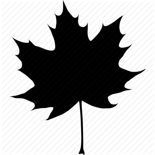 512x512 Black, Autumn, Canada, Canadian, Fall, Leaf, Maple, Tree Icon