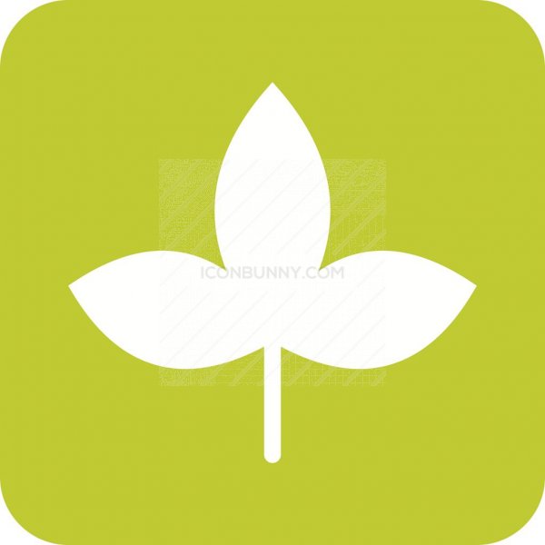 600x600 Autumn Leaf Flat Round Corner Icon