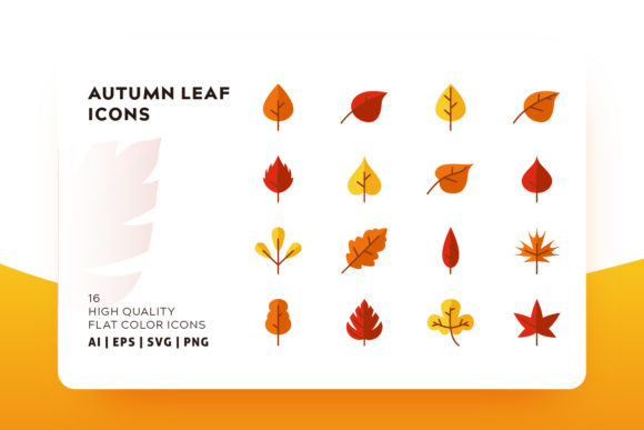580x387 Autumn Leaf Icon Pack Graphic