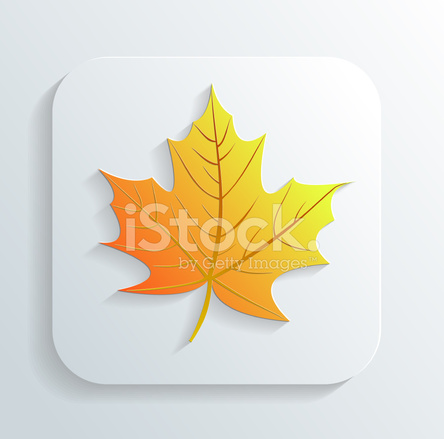444x439 Autumn Leaf Icon Vector Stock Vector