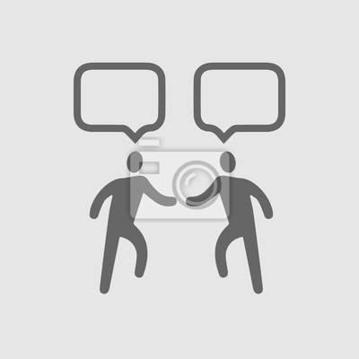 400x400 De Main De Deux Hommes Daffaires Aux Bulles Vector Papier