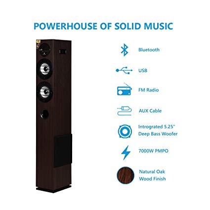 425x425 Starc Icon Tower Speaker With Bluetooth,usb,fm Radio,aux