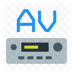 256x256 Av Receiver Icon Of Flat Style