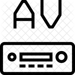 256x256 Av Receiver Icon Of Line Style