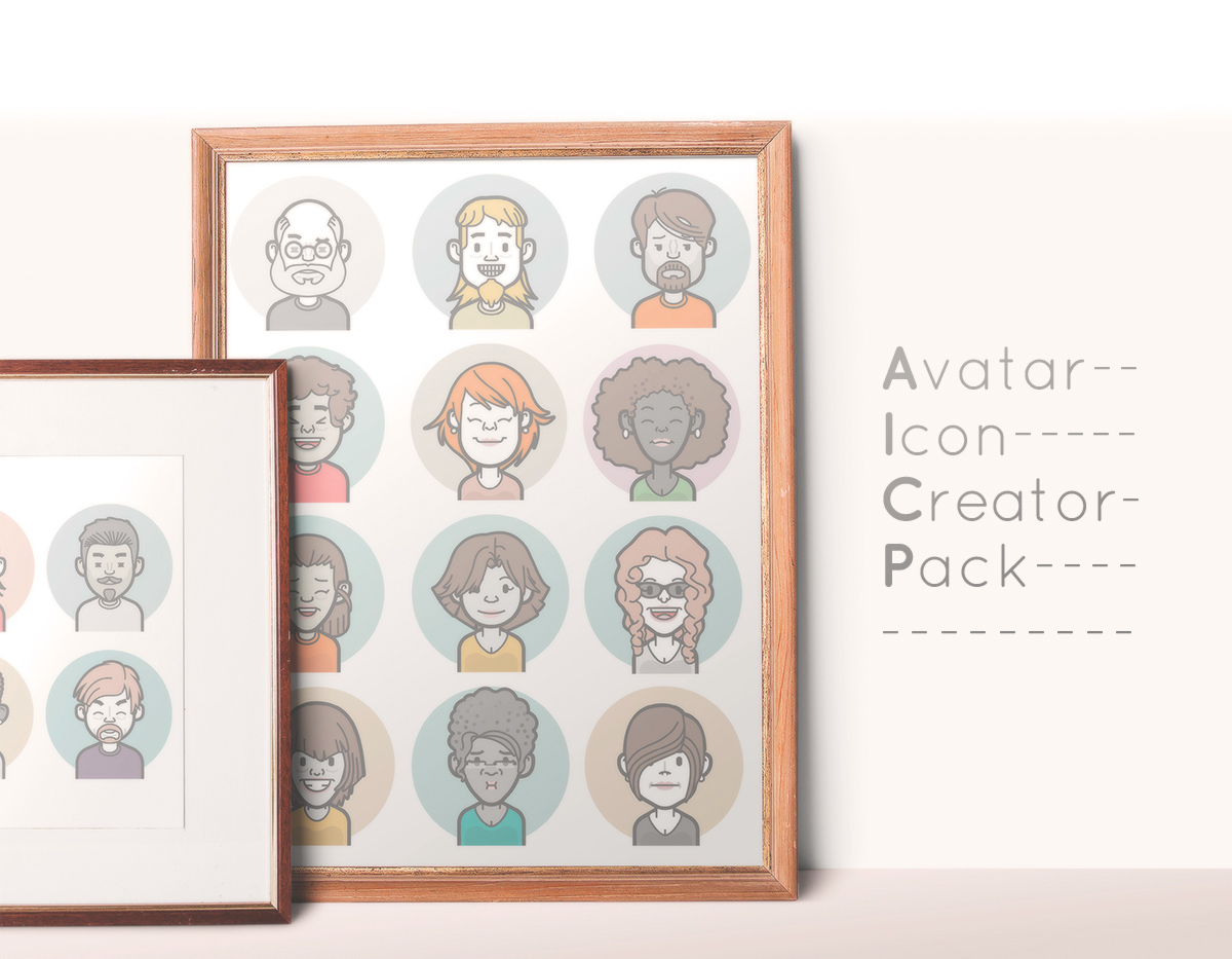 Avatar Icon Creator Pack On Behance 1200x933 Avatar Icon Creator Pack On Behance