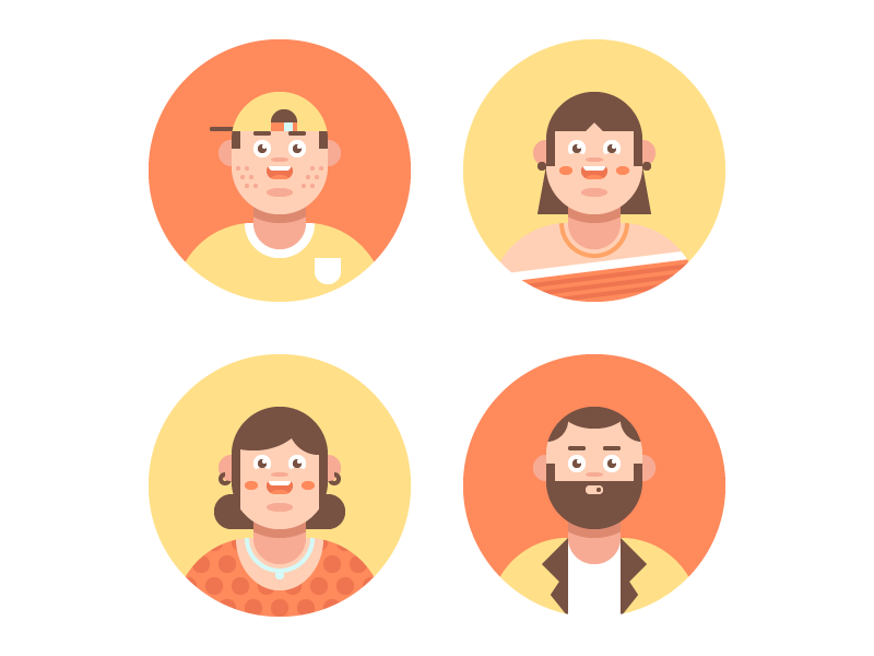 800x600 Family Avatar Icon Set