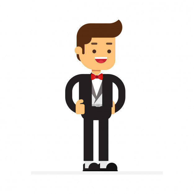 626x626 Man Character Avatar In Evening Outfit Vector Premium