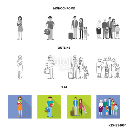 500x500 Isolated Object Of Character And Avatar Icon Set Of Character