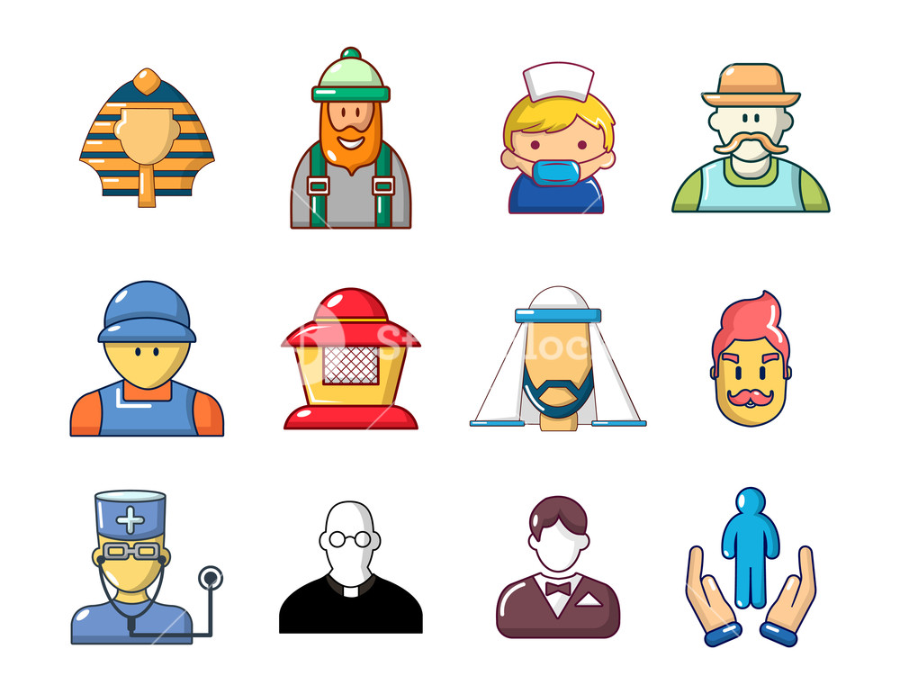 1000x771 Men Avatar Icon Set Cartoon Set Of Men Avatar Vector Icons