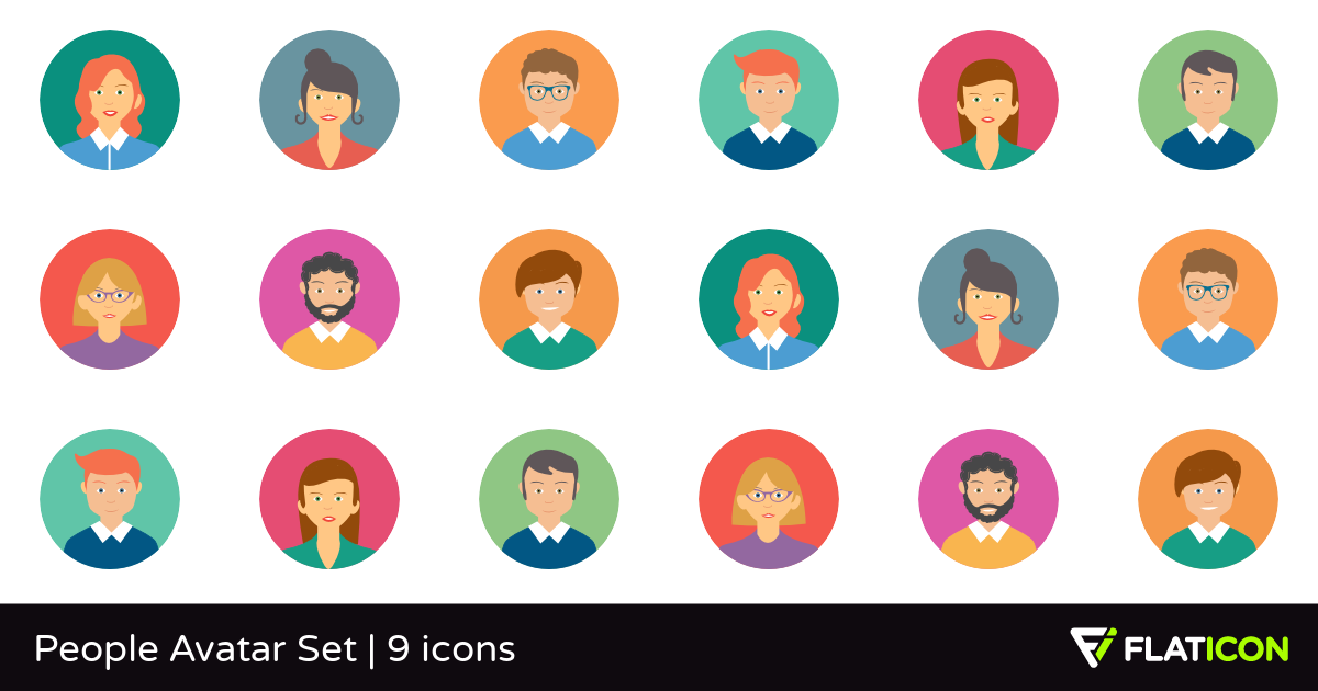1200x630 People Avatar Set Free Icons