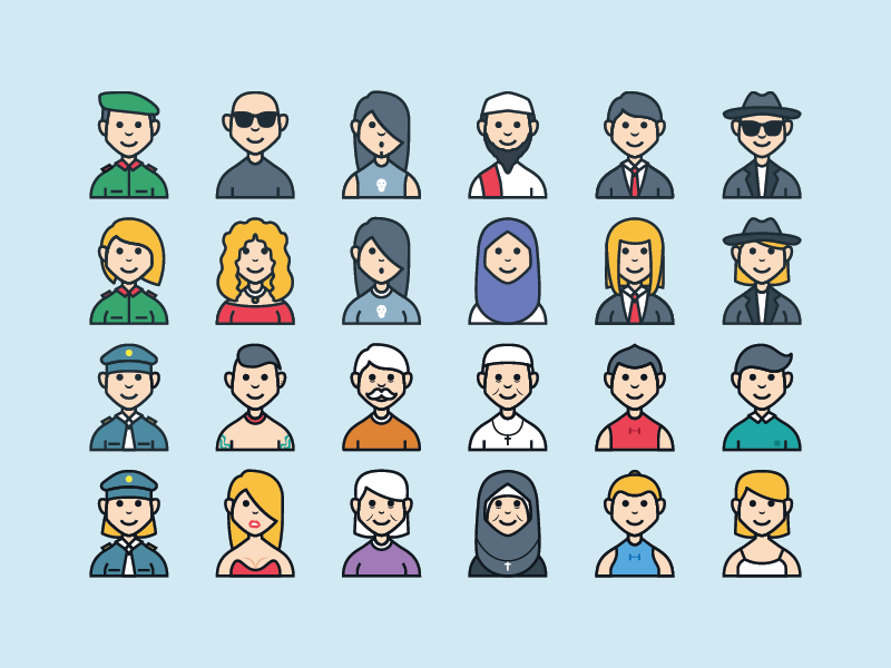 800x600 Avatar Icon Set