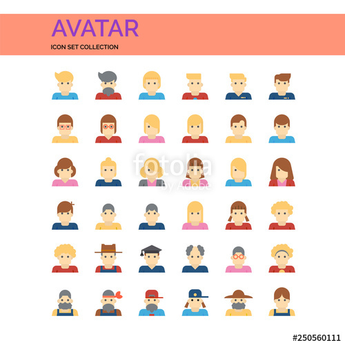 500x500 Avatar Icons Set Ui Pixel Perfect Well Crafted Vector Thin Line