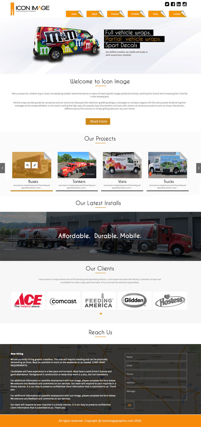 704x1494 Bold, Modern, Advertising Web Design For Icon Image, Llc