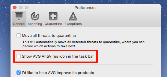 557x259 How To Disable Avg Antivirus App Icon In Mac Menu Bar Macos Faq