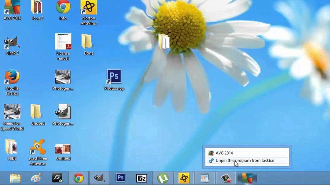 1280x720 How To Remove The Avg Tray Icon Computer Icons Desktops