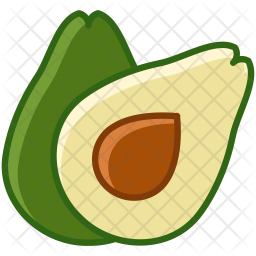 256x256 Avocado Icon Of Colored Outline Style