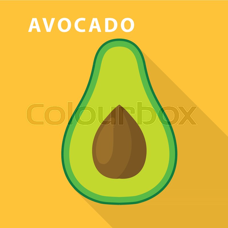800x800 Avocado Icon Flat Illustration Of Stock Vector Colourbox