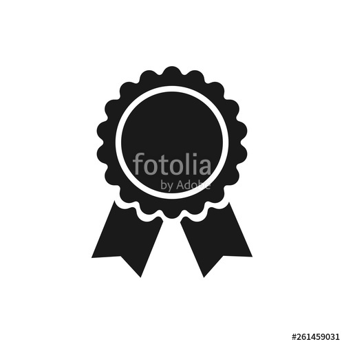 500x500 Award Icon Award Badge Icon Badge With Ribbon Stock Photo