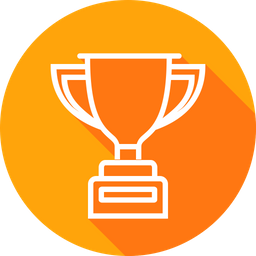 256x256 Trophy, Medal, Badge, Prize, Award, Winner, Wn Of Line Style