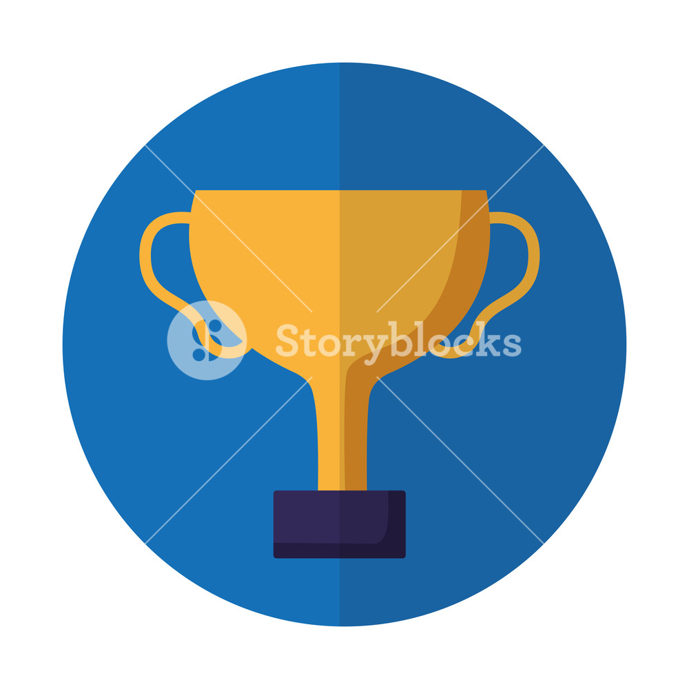 1000x1000 Trophy Award Winner Icon White Background Vector Illustration