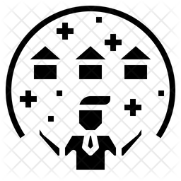 256x256 Community Awareness Icon Of Glyph Style