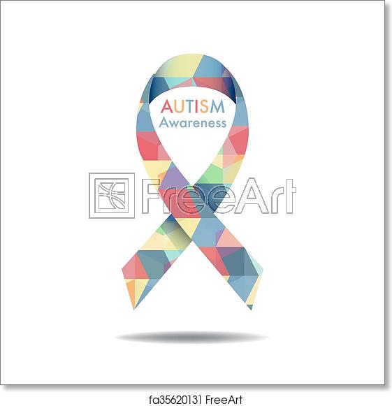 561x581 Free Art Print Of Autism Awareness Icon Abstract Illustration