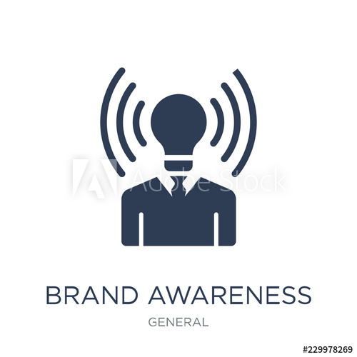 500x500 Brand Awareness Icon Trendy Flat Vector Brand Awareness Icon