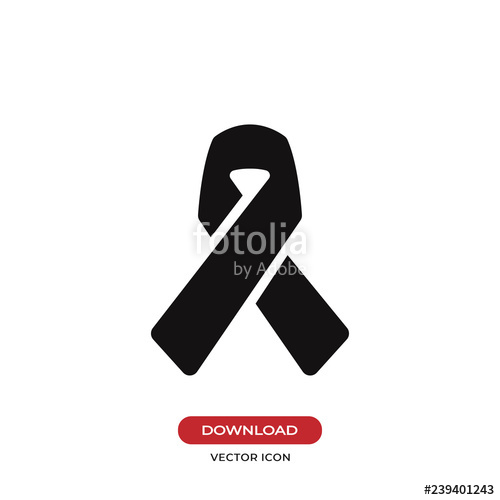 500x500 Awareness Ribbon Icon Vector Stock Image And Royalty Free Vector