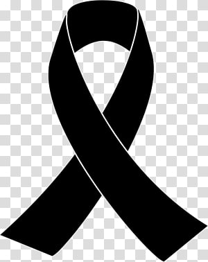 300x378 Black Ribbon Awareness Ribbon Mourning, Ribbon Transparent