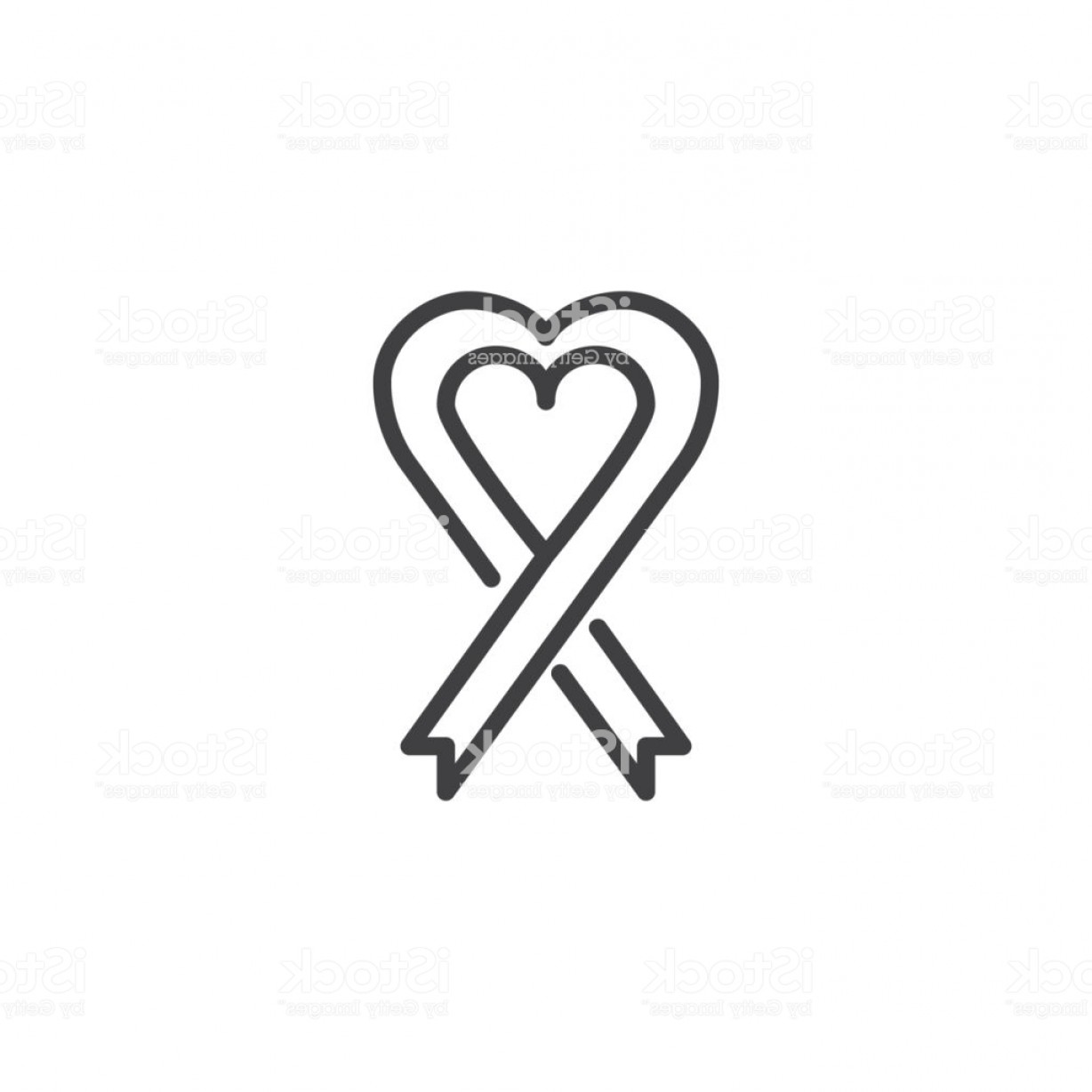 1228x1228 Heart Awareness Ribbon Outline Icon Gm Handandbeak