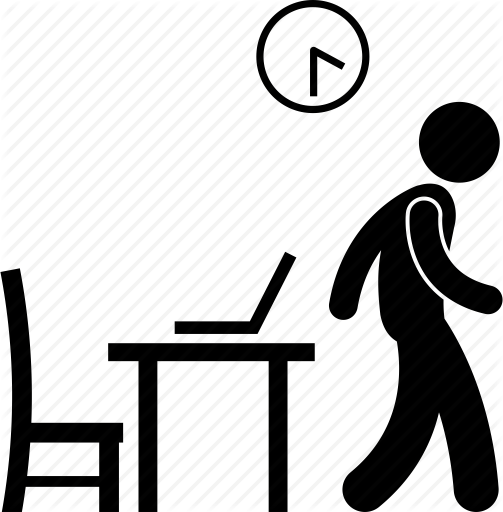 503x512 Break, Computer, Man, Moving Away, Rest, Stop, Working Icon