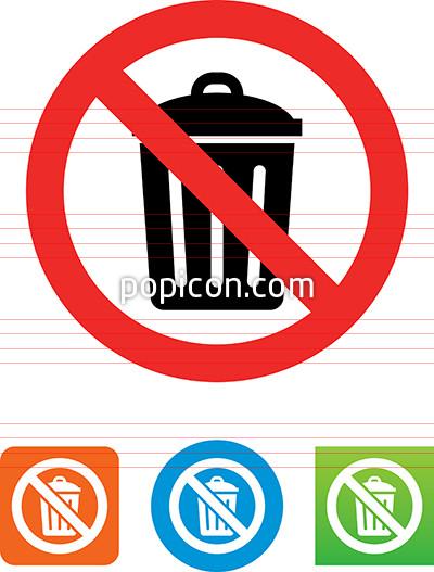 400x527 No Throwing Away Icon