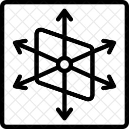 256x256 Axis Icon Of Line Style