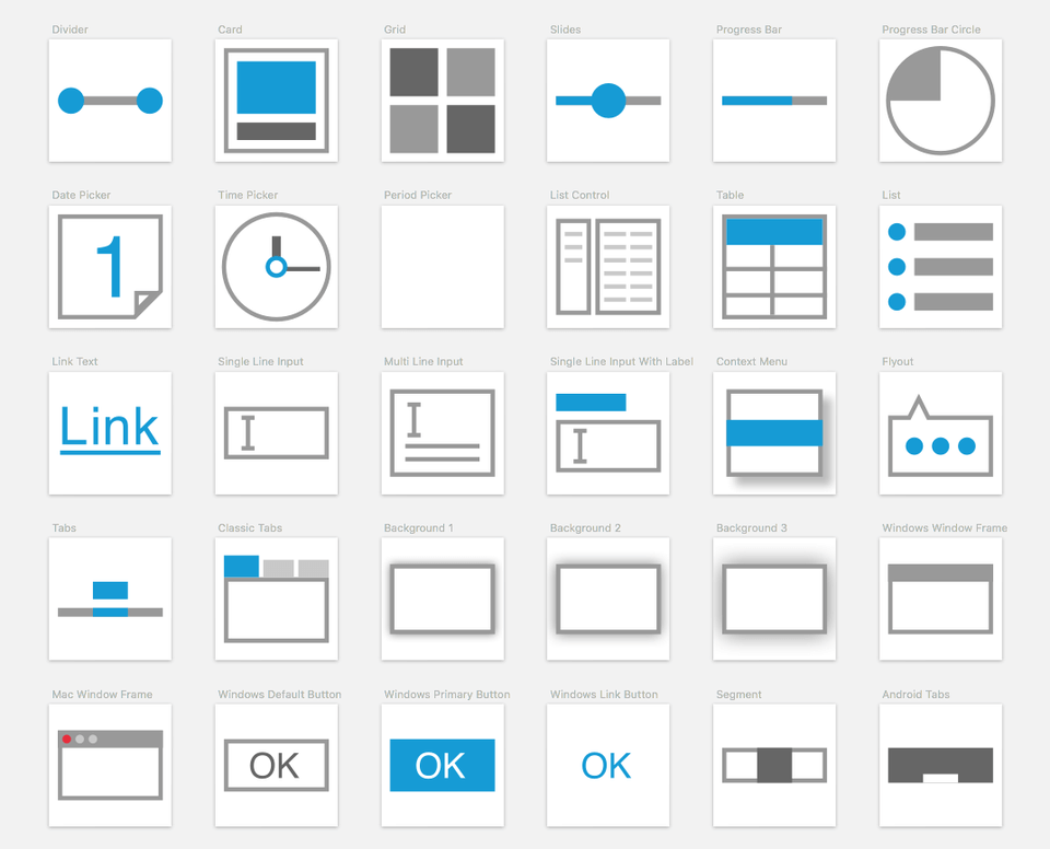 960x776 Design Kit Axure Widget Library