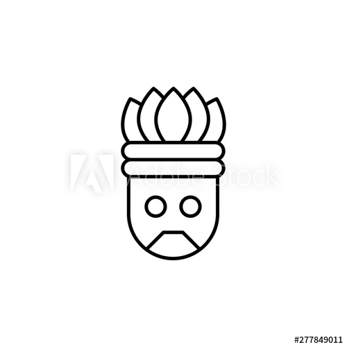 500x500 History, Aztec Icon Simple Thin Line, Outline Vector Of History