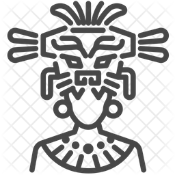256x256 Maya Aztec Icon Of Line Style