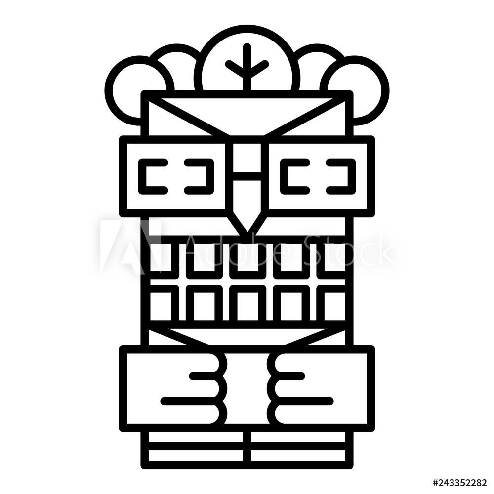 1000x1000 Photo Art Print Aztec Wood Idol Icon Europosters