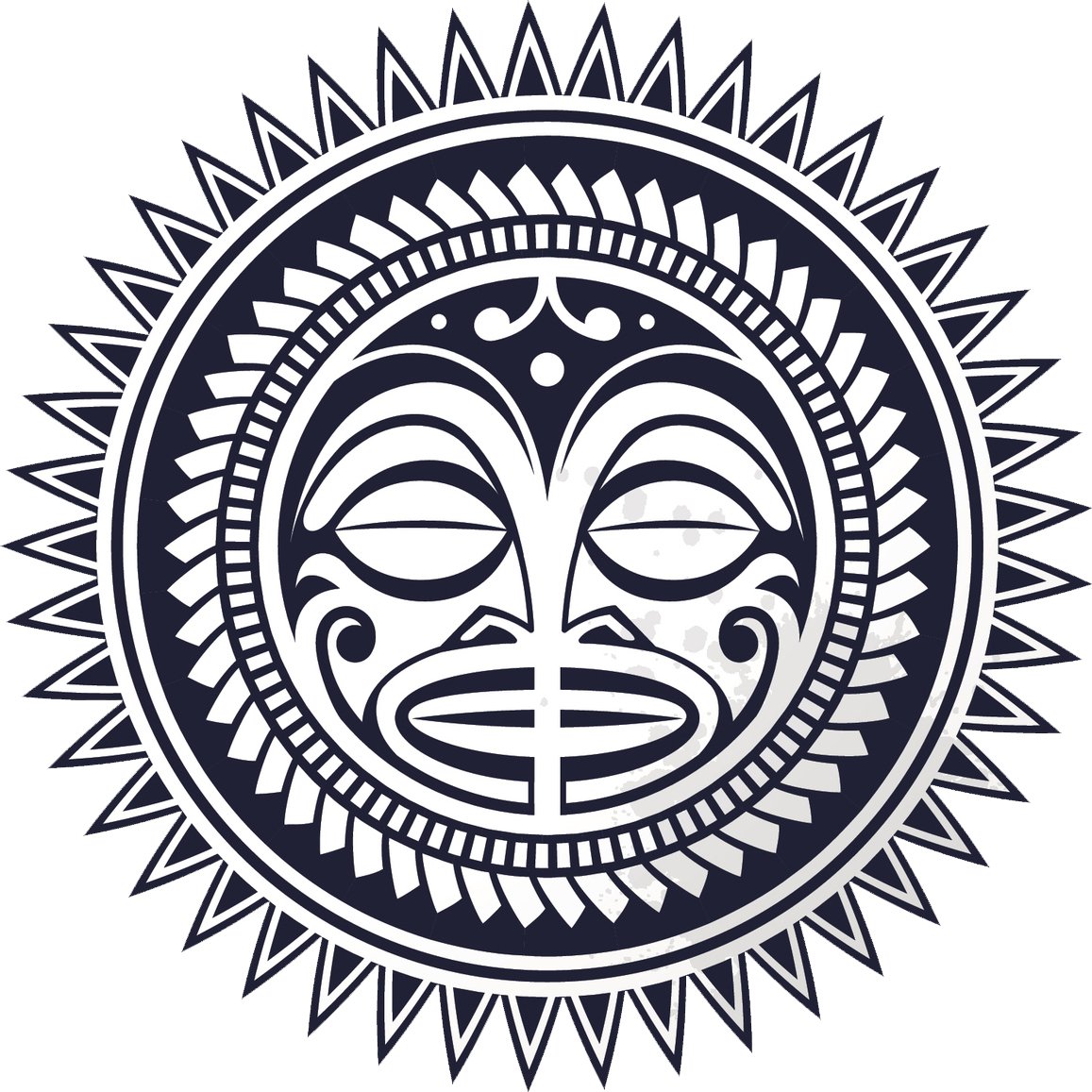 1157x1157 Simple Black And White Mayan Aztec Cartoon Icon Emblem