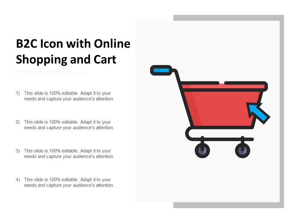 960x720 Icon With Online Shopping And Cart Powerpoint Slide