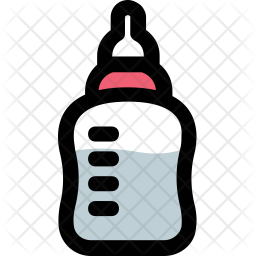 256x256 Baby Bottle Icon Of Colored Outline Style