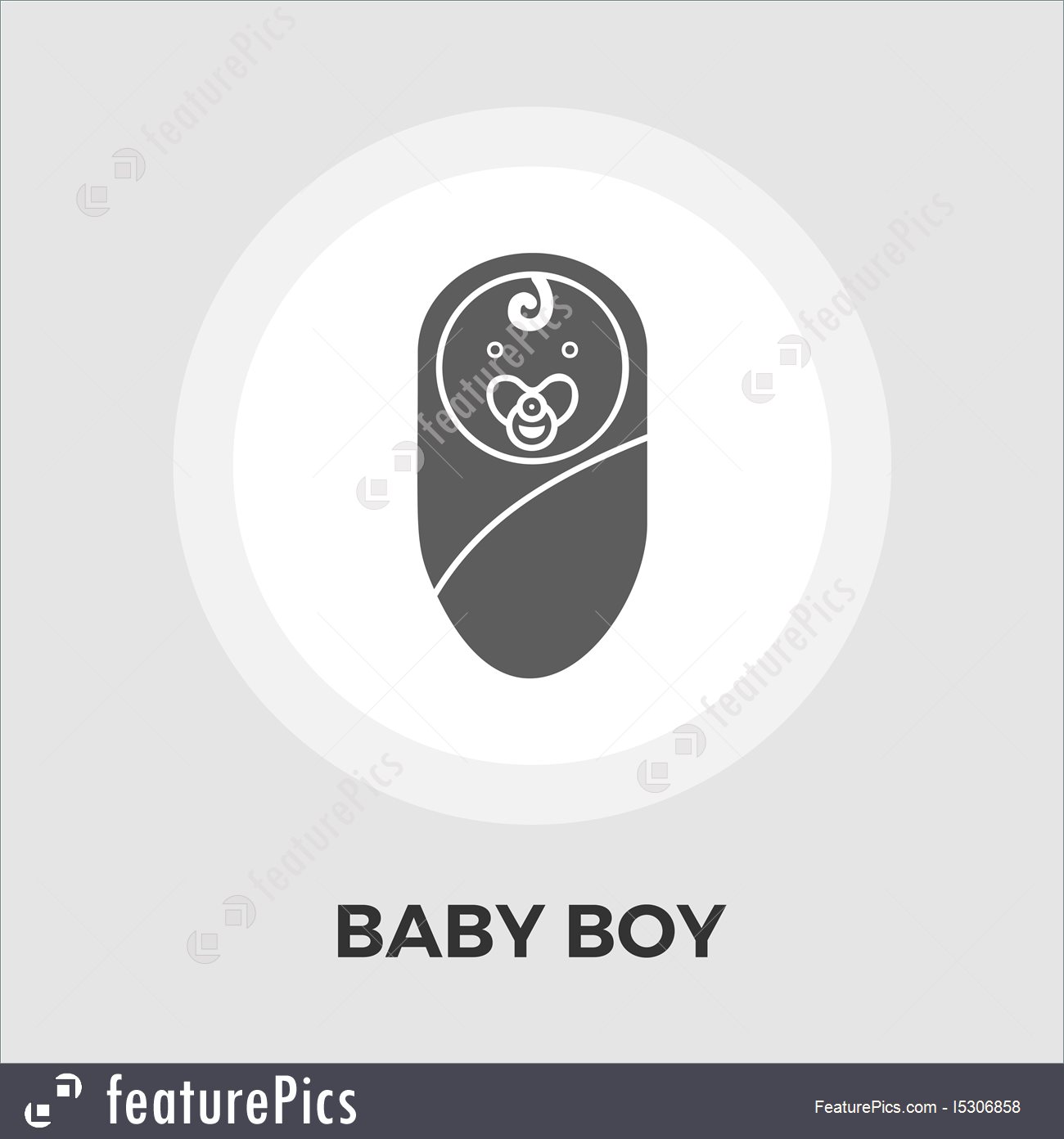 1300x1392 Baby Boy Flat Icon Illustration