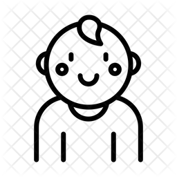 256x256 Baby Boy Icon Of Line Style