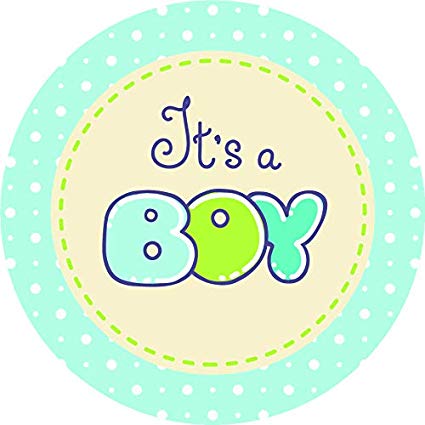 425x425 Simple Baby Boy Gender Reveal Blue Yellow Ocean Theme